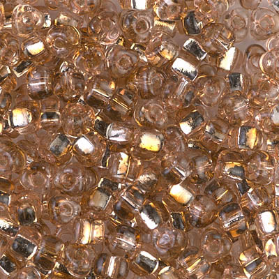 5/0 Rococo Silver Lined Light Rose Peach Miyuki Triangle Seed Bead (125 Gm) #3284