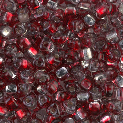 5/0 Rococo Silver Lined Ruby Crystal Miyuki Triangle Seed Bead (125 Gm) #3286