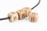 11mm Wood "B" Letter Cube #ADB602