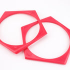 Hot Pink Pentagon Bangle #BAN002-General Bead