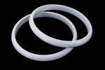 White Lucite Bangle #BAN026-General Bead