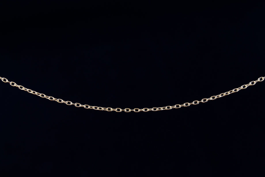 Gold THIN 1mm Cable Chain Necklace for Men