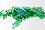 6mm Transparent Green AB Miyuki Smooth Bugle (8.5 Gm, 125 Gm, 250 Gm)