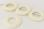 25mm White Bone Ring (2 Pcs) #BNH206-General Bead