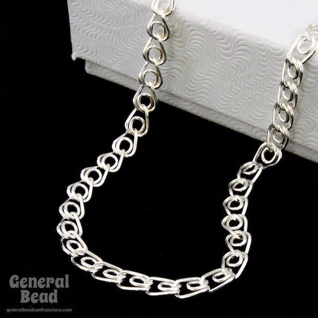 Sterling Silver 4mm Double Link Finished Bracelet Chain #BSE090