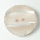 22mm White Pearl 2 Hole Ridged Button (2 Pcs) #BTN022