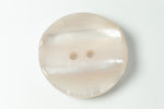 22mm White Pearl 2 Hole Ridged Button (2 Pcs) #BTN022