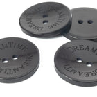 23mm Black "Dreamtime" 2 Hole Button (2 Pcs) #BTN026