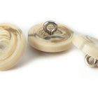 15mm Beige/Brown Swirl Shank Button (2 Pcs) #BTN033