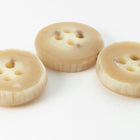 15mm Beige Faux Antler 4 Hole Button (2 Pcs) #BTN037