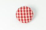 19mm Red Gingham Covered Button (2 Pcs) #BTN046