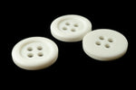 12mm Matte White 4 Hole Button (4 Pcs) #BTN052