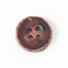 15mm Dark Red Faux Antler 4 Hole Button (2 Pcs) #BTN059