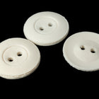 16mm Vintage White Pressed Paper 2 Hole Button (2 Pcs) #BTN062