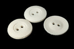 16mm Vintage White Pressed Paper 2 Hole Button (2 Pcs) #BTN062