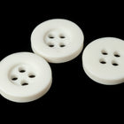 12mm Off White 4 Hole Button (4 Pcs) #BTN070