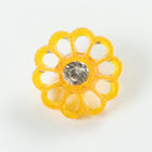 13mm Orange Flower Shank Button (2 Pcs) #BTN072