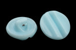 13mm Light Blue Beveled Glass Button #BUT112