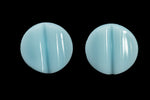 13mm Light Blue Beveled Glass Button #BUT112