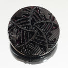 18mm Black Swirl Glass Button #BUT117