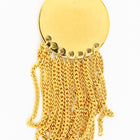 23mm x 60mm Gold Disc Tassel Pendant #MFA207-General Bead