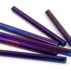 35mm Metallic Blue Iris Bugle (40 Gm, 1/2 Kilo) Preciosa #59135