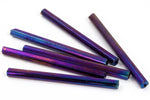 35mm Metallic Blue Iris Bugle (40 Gm, 1/2 Kilo) Preciosa #59135