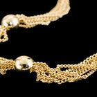 Bright Gold Multi-Strand Satellite Curb Chain with Bead CC160-General Bead