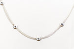 Bright Silver Multi-Strand Satellite Curb Chain with Bead CC160-General Bead