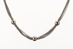 Gunmetal Multi-Strand Satellite Curb Chain with Bead CC160-General Bead