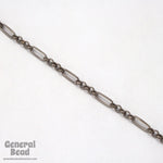8.5mm x 3mm Gunmetal Rectangle and Round Link Chain CC238-General Bead