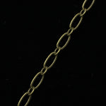 Antique Brass 6.4mm x 3mm Textured Oval Chain CC174-General Bead