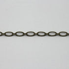 Antique Brass 6.4mm x 3mm Textured Oval Chain CC174-General Bead