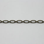 Antique Brass 6.4mm x 3mm Textured Oval Chain CC174-General Bead