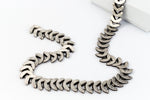 Antique Silver 8mm Crescent Moon Chain #CC112-General Bead