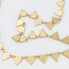 Matte Gold 7.25mm Triangle Drop Chain #CC105-General Bead