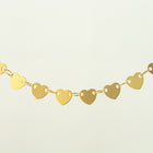 Matte Gold 6mm x 5.5mm Heart Link Chain #CC117-General Bead