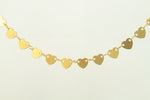 Matte Gold 6mm x 5.5mm Heart Link Chain #CC117-General Bead