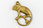 15mm Raw Brass Chameleon Charm (2 Pcs) #CHA128-General Bead