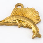 12mm Raw Brass Sailfish Charm (2 Pcs) #CHA165-General Bead