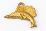 12mm Raw Brass Sailfish Charm (2 Pcs) #CHA165-General Bead