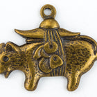 16mm Antique Brass Guinea Pig Charm #CHB151-General Bead