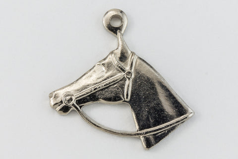 14mm Silver Horse Head Charm (2 Pcs) #CHD138-General Bead