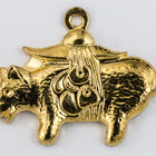 16mm Gold Guinea Pig Charm #CHD151-General Bead