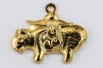16mm Gold Guinea Pig Charm #CHD151-General Bead