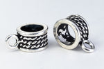 8mm Antique Silver TierraCast Pewter Rope Bail (20 Pcs) #CK859