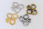 17mm Bright Gold Tierracast Intermix 4 Rings Link (20 Pcs) #CK455-General Bead