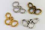 25mm Antique Gold Tierracast Intermix 3 Rings Link (20 Pcs) #CK456-General Bead