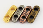 13mm Antique Brass Tierracast Distressed 2 Hole Spacer Bar (20 Pcs) #CK487-General Bead