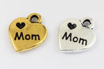 13mm Antique Gold Tierracast "Love Mom" Drop #CK577-General Bead